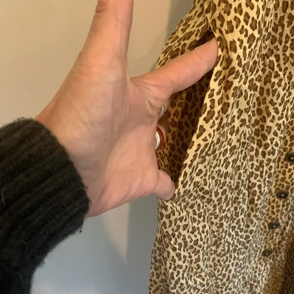 Anthropologie leopard print dress sz 8 - Picture 8 of 13